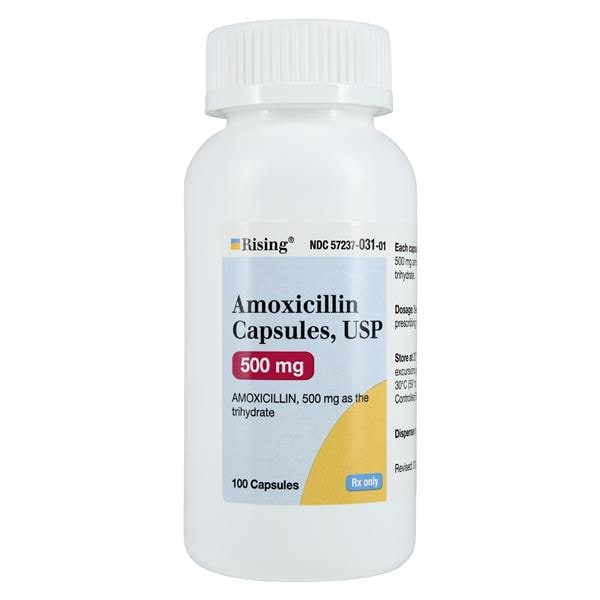 Amoxicillin Capsules, USP, 500mg, 100 Ct, (Rx) (US Only, Excluding IN and ND) (Product is Non-Returnable) 