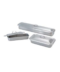 Catheter Tray Set, 8-7/8" x 5" x 3", Stainless Steel