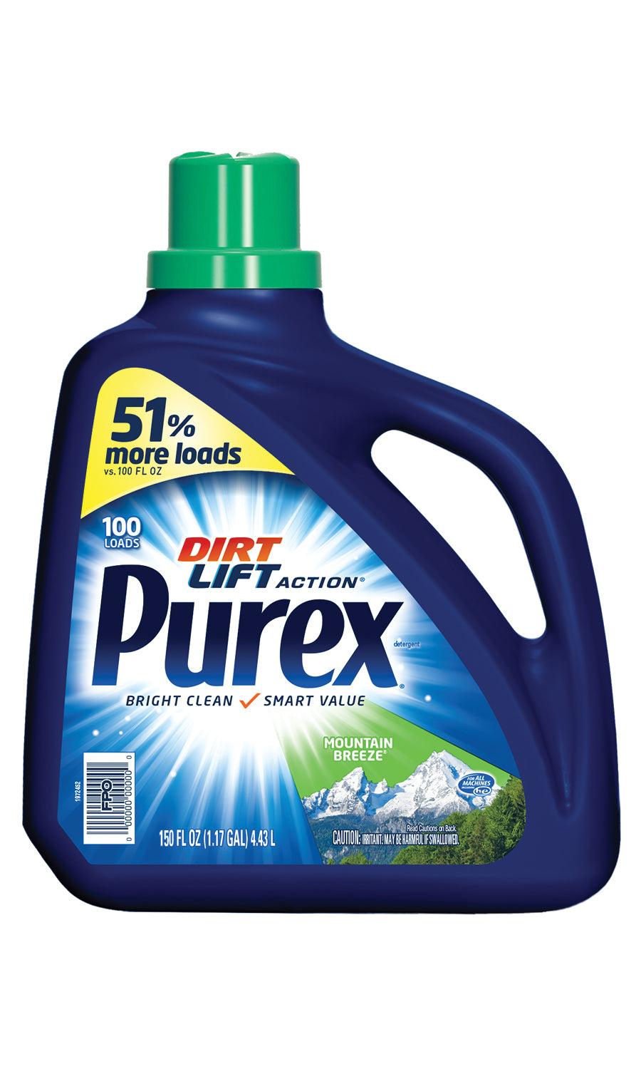 Laundry Detergent, Ultra Concentrated, Liquid, Mountain Breeze, 150 oz, 4/cs