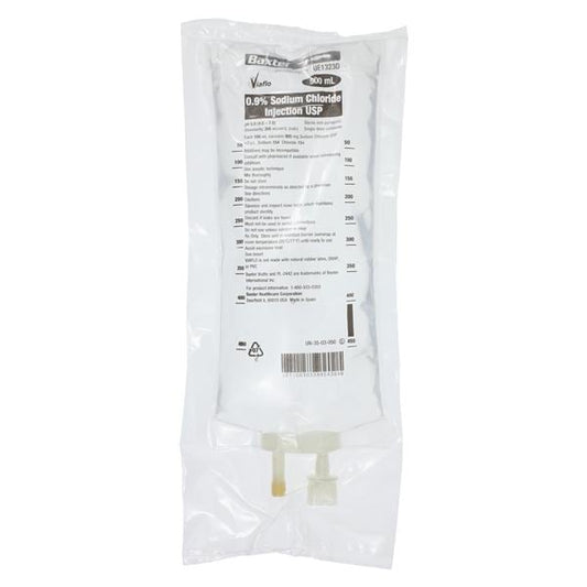 Sodium Chloride Injection, 0.9%, USP, 500 ml, Dripless Access Container (DAC), Viaflo Plastic Container, 20/cs (Rx) (Continental US Only) (Product Access Restricted. Check with your sales rep to verify eligibility)&nbsp;&nbsp;<Strong style="color:red">Max weekly quantity allowed: 10</Strong>