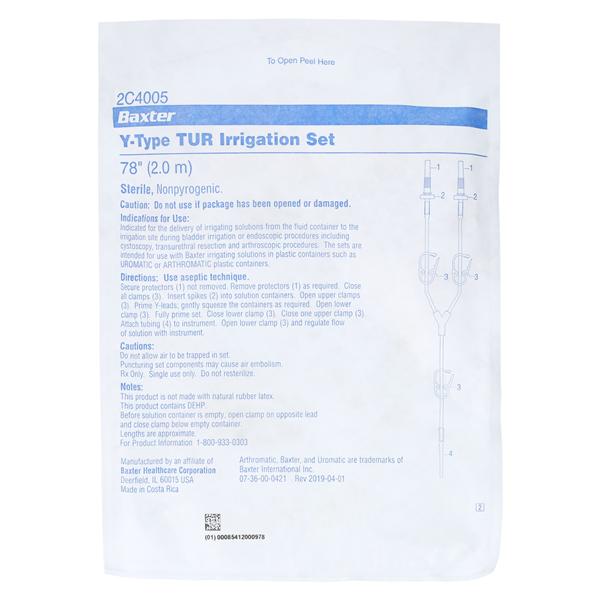 Irrigation Set, Y-Type, TUR Series, 78" Length, Non-Pyrogenic, Contains DEHP, Sterile, 12/cs (Rx) (Continental US Only) (Product Access Restricted. Check with your sales rep to verify eligibility)