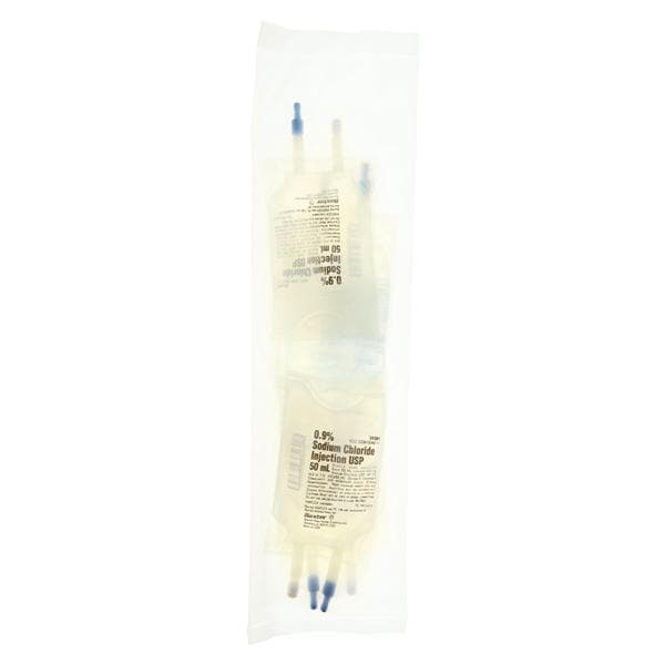 Sodium Chloride Injection, 0.9%, USP, 50 ml, Viaflex Plastic Container, Quad Pack, 96/cs (Rx) (Continental US Only) (Product Access Restricted. Check with your sales rep to verify eligibility)&nbsp;&nbsp;<Strong style="color:red">Max weekly quantity allowed: 10</Strong>