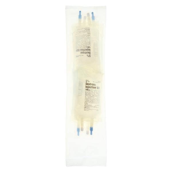 Dextrose Injection, 5% USP, 100 ml, Viaflex Plastic Container, Quad Pack, 96/cs (Rx) (Continental US Only) (Product Access Restricted. Check with your sales rep to verify eligibility)&nbsp;&nbsp;<Strong style="color:red">Max weekly quantity allowed: 10</Strong>