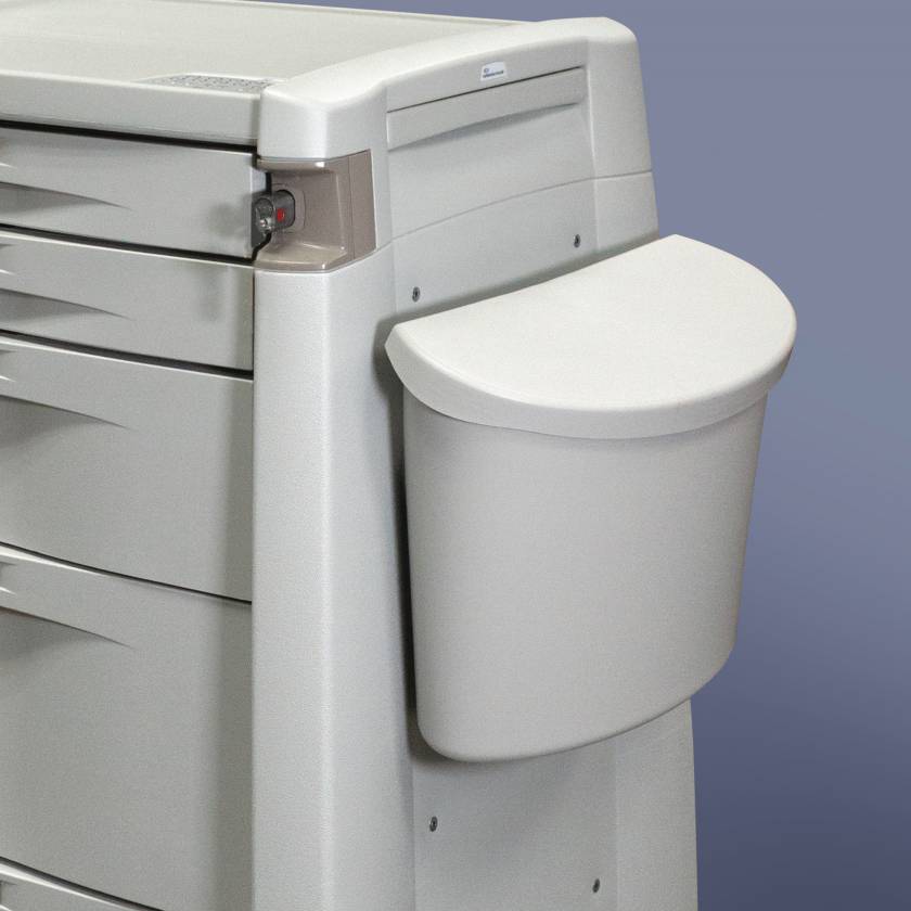 Avalo Waste Container, w/Lid-Light Crme (K) (DROP SHIP ONLY)