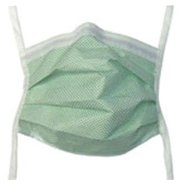 Mask, Surgical, Foam Fog-Shield, with Polyester Ties, Green, ASTM Level 1, Non-Steile, 25/bx, 6 bx/cs