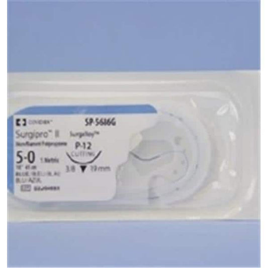 Suture, Premium Reverse Cutting, Size 5-0, Blue, 18", Needle P-12, 3/8 Circle, 3 dz/bx (Continental US Only)