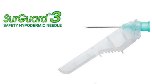 Safety Needle with 3cc Syringe, 25G x 5/8", 100/bx, 4 bx/cs (US Only)