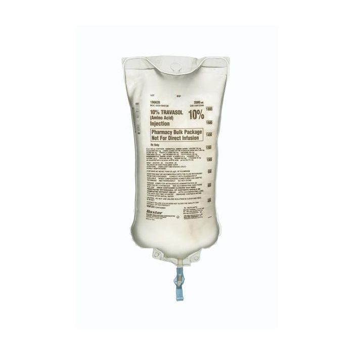 Travasol (Amino Acid), 10% Injection, 2000 ml, Viaflex Plastic Container, Not for Direct Infusion, Bulk, 6/cs (Rx) (Continental US Only) (Product Access Restricted. Check with your sales rep to verify eligibility)