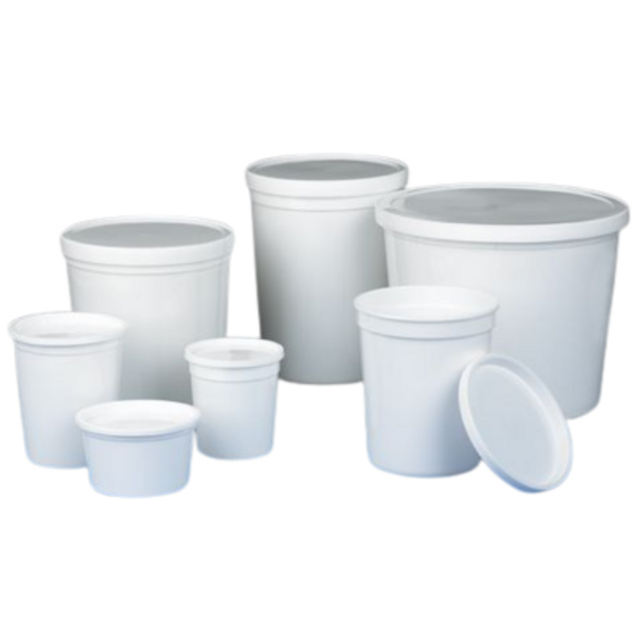 Container w/ Lid, Plastic, 2500 mL, 25/cs