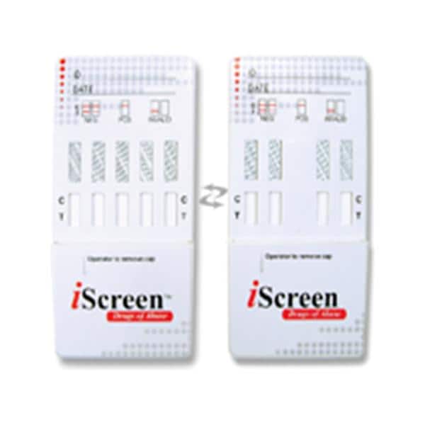 Drug Test, 9 Test Dip Device, Cocaine, Marijuana, Opiate, Amphetamine, Methamphetamine, Phencyclidine, Benzodiazepine, Barbiturate, Methadone, 25/bx (US Only)