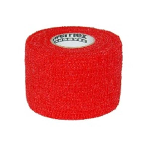 Self-Adherent Wrap, 1.5" x 6 yds, Red, Latex, 32 rl/cs