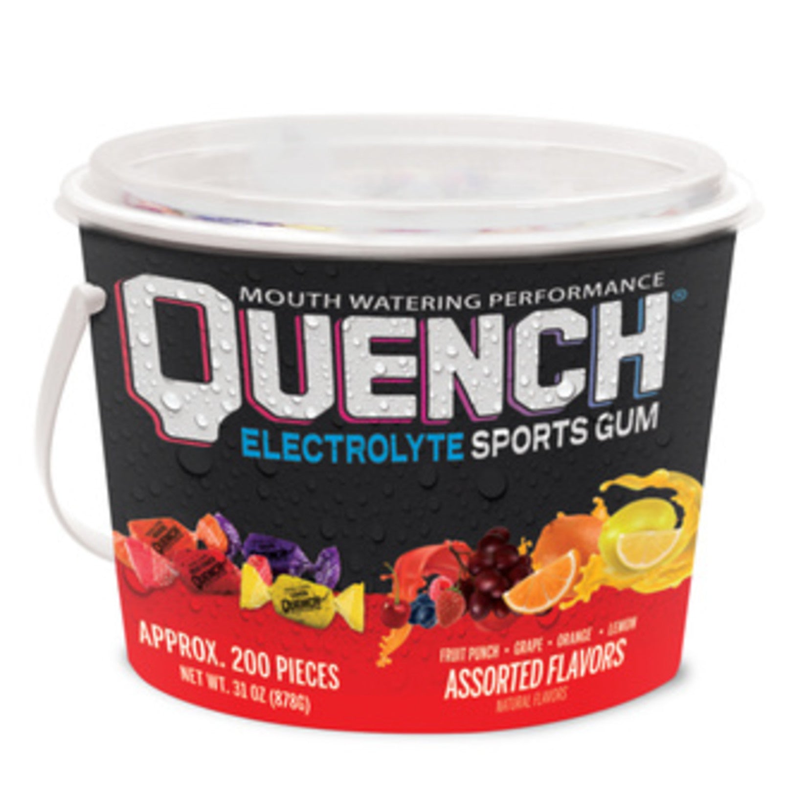 Quench Gum, Sports Team Bucket,  200 assorted pieces of gum/bucket