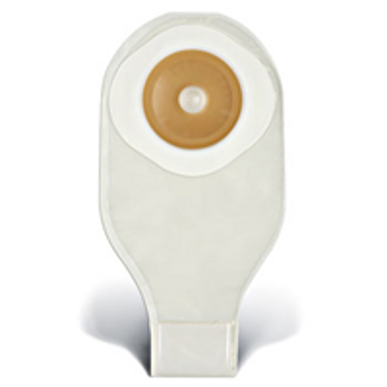 One-Piece Drainable Pouch with Pre-Cut Durahesive Skin Barrier, Tape Collar, 12" Pouch with 1-Sided Comfort Panel, Tail Clip, Transparent, 1 1/8" Stoma Opening, 5/bx (Continental US Only)