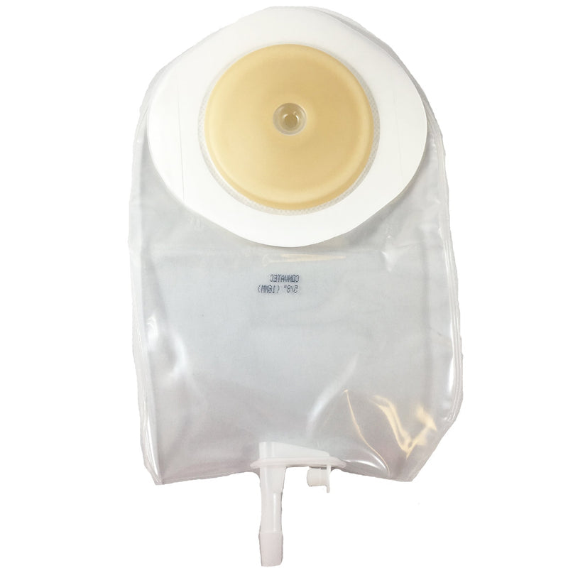 One-Piece Urostomy Pouch with Pre-Cut Durahesive Skin Barrier, Fold Over Tap, 8" Pouch, Transparent, 5/8" Stoma Opening, 5/bx (Continental US Only)