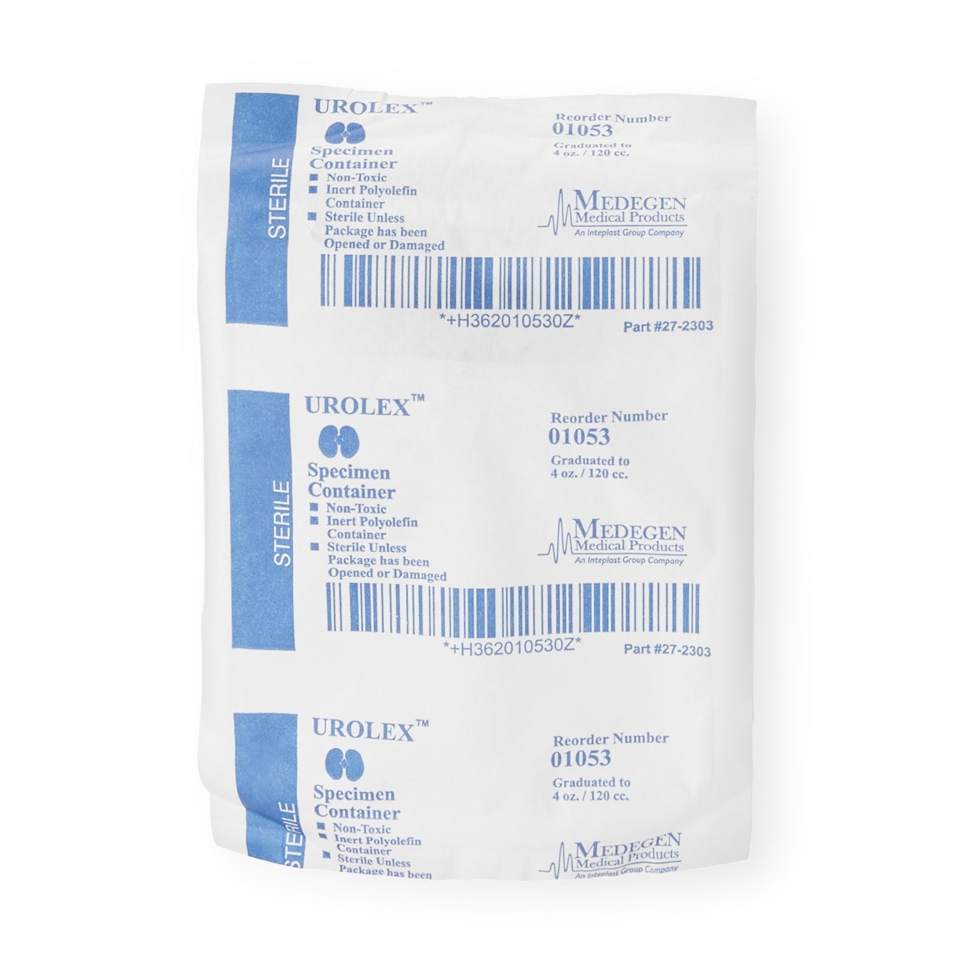 Gent-L-Kare, 4 oz, Screw-On Lid, Peel Pouch, Ample Room on Lid for Writing Date, Room Number, Name & Doctor, 100/cs