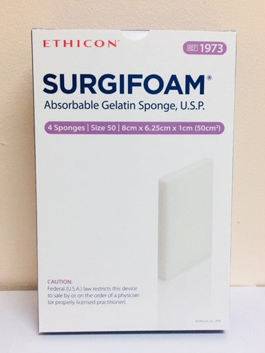 Surgifoam Absorbable Gelatin Sponge, Size 50, 4/bx (Continental US Only)