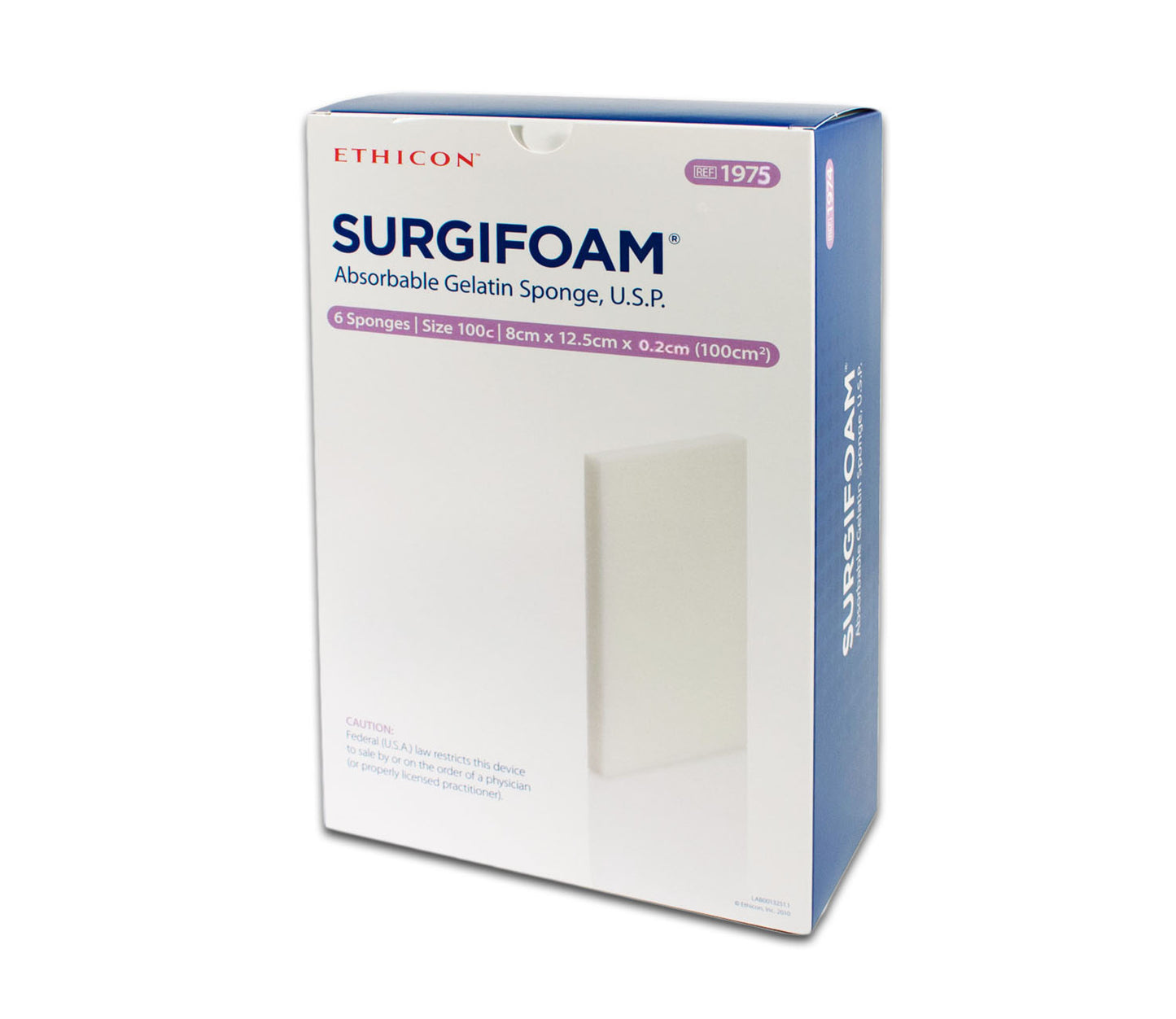 Surgifoam Absorbable Gelatin Sponge, Size 100C, 6/bx (Continental US Only)