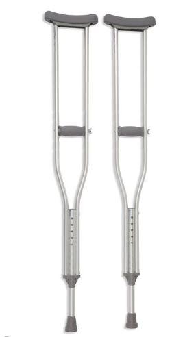 NovaPlus Crutch Axillary, Push Button, Adjustable, Aluminum, Youth, 54-62", 300 lb Weight Capacity, 8 pr/cs (For Sale to Authorized NovaPlus Customers Only) (Continental US Only)