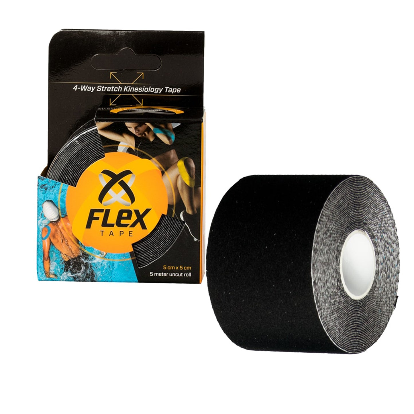 X-Flex Tape, 2" x 16 ft Roll, Uncut, Black (Products cannot be sold on Amazon.com) (Not Available for Sale into Canada)