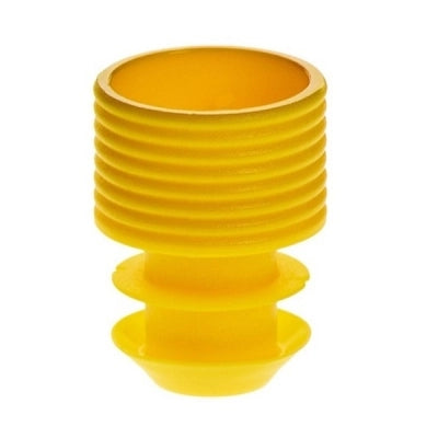 Flange Plug Cap, 16mm, Polyethylene, Yellow, 1000/pk
