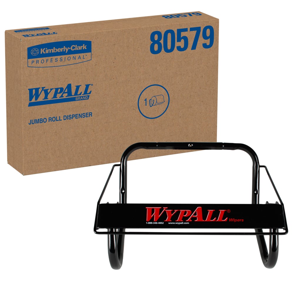 Wypall Dispenser, Jumbo Roll, Wall Mount, 16.8" x 10.8" x 8.8", Black, 1/cs (Products cannot be sold on Amazon.com or any other 3rd party site) (DROP SHIP ONLY) (US Only)