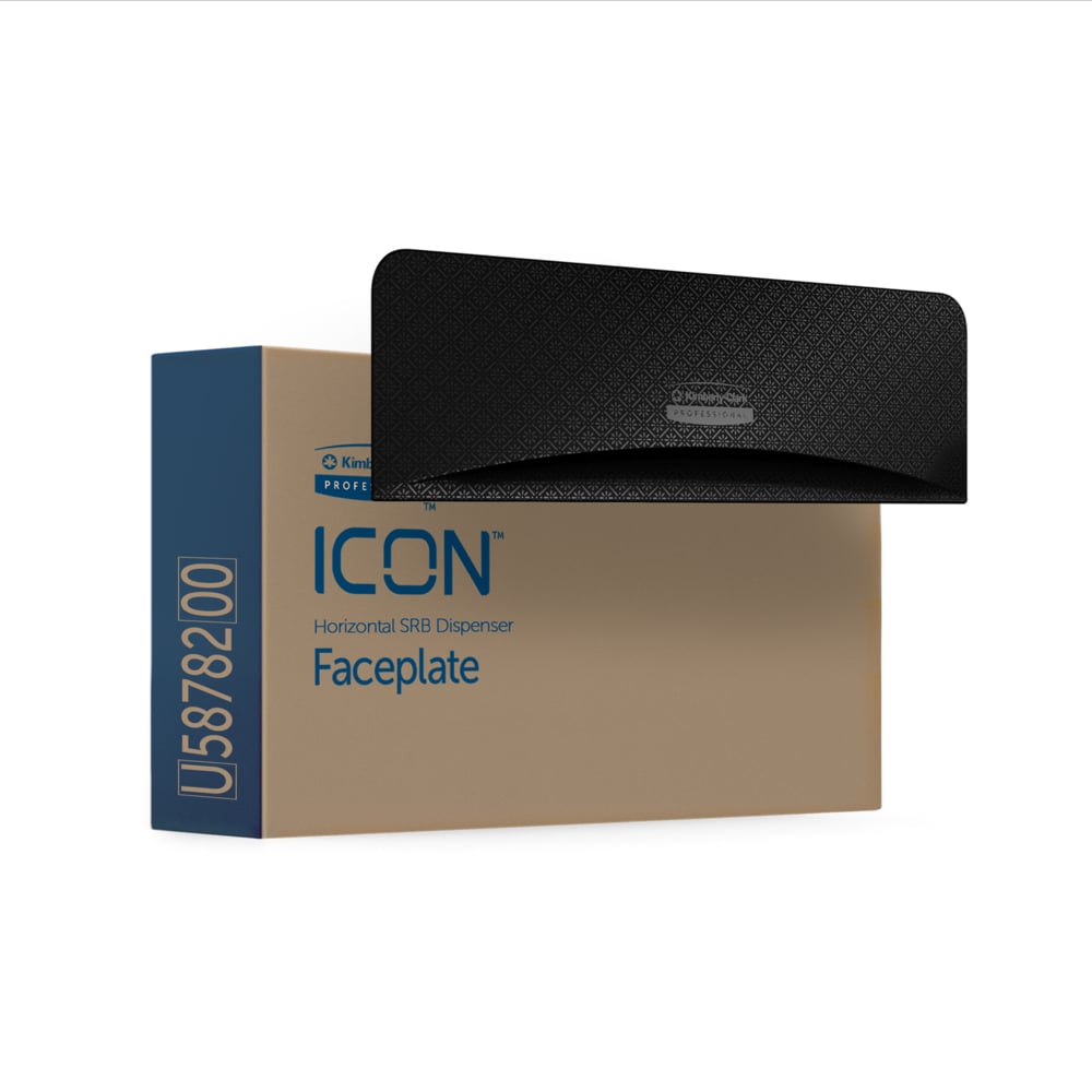 Faceplate, Black Mosaic Design, for Coreless Standard Roll Toilet Paper Dispenser, 2 Roll, Horizontal, 1/cs (Products cannot be sold on Amazon.com or any other 3rd party site) (US Only)