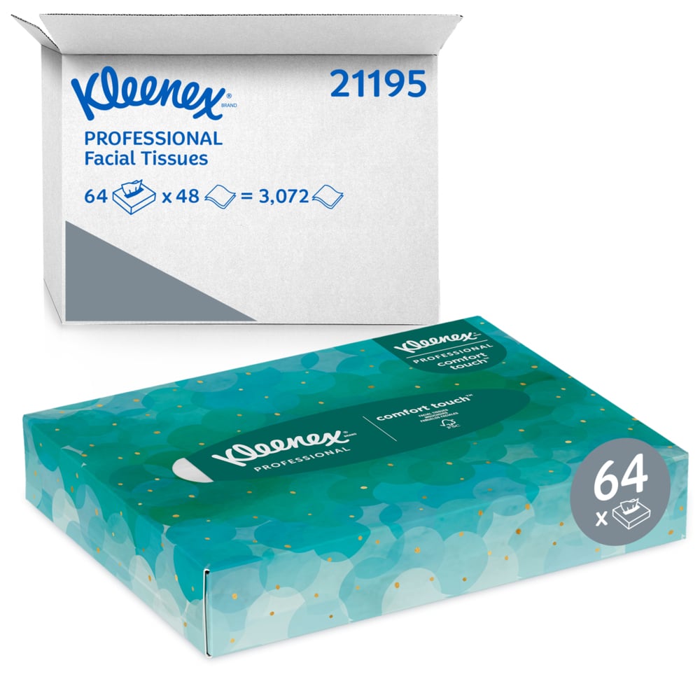 Kleenex Jr. Facial Tissue, 8.4" x 5.8", 2-Ply, White, 48 sheets/ctn, 64 ctns/cs (60 cs/plt) (Products cannot be sold on Amazon.com or any other 3rd party site) (US Only)