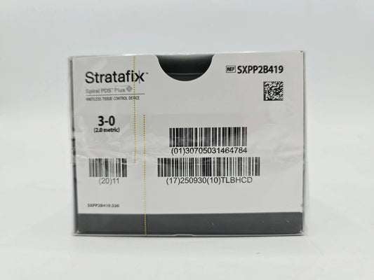 STRATAFIX Spiral PDS Plus Suture, 9" Length, Size 3-0, 26mm, Precision Point Reverse Cutting, PS, 12/bx (Continental US Only)