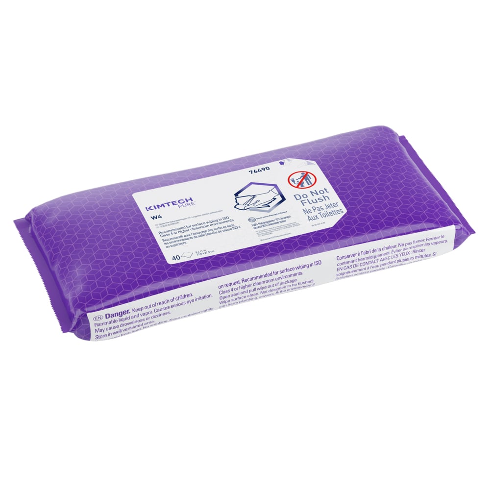 W4 Pre-Saturated Wipes, 11" x 9", Resealable Pouch, Sterile, 40/pk, 10 pk/cs (72 cs/plt) (Products cannot be sold on Amazon.com or any other 3rd party site) (US Only)  (Item is considered HAZMAT and cannot ship via Air or to AK, GU, HI, MP, PR, VI)