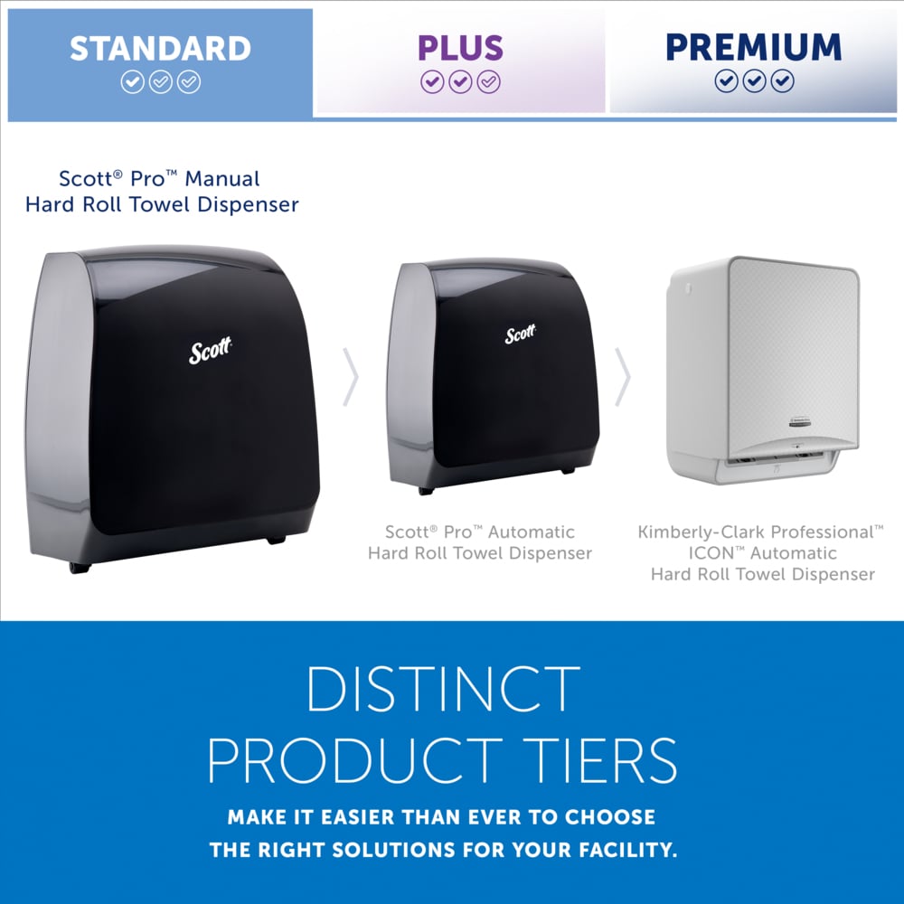 MOD Dispenser, Scott Pro, Manual, Hard Roll Towel, 12.66" x 16.44" x 9.18", Black, Blue Code, 1/cs (Products cannot be sold on Amazon.com or any other 3rd party site) (DROP SHIP ONLY) (US Only)
