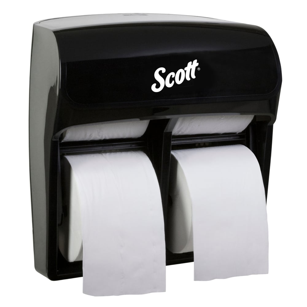 Bathroom Tissue Dispenser, Scott High Capacity, Single Roll Dispenser, Holds 4 Rolls, Black, 1/cs (Products cannot be sold on Amazon.com or any other 3rd party site) (DROP SHIP ONLY) (US Only)