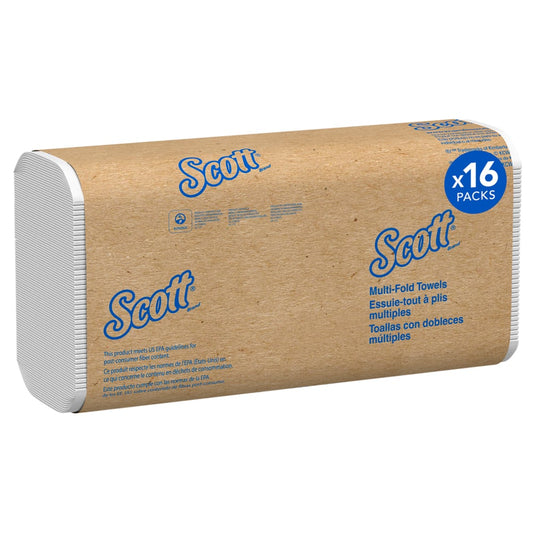 Scott Essential Multi-Fold Towels, 9.2" x 9.4", White, 250 sheets/pk, 16 pk/cs (Products cannot be sold on Amazon.com or any other 3rd party site) (US Only)