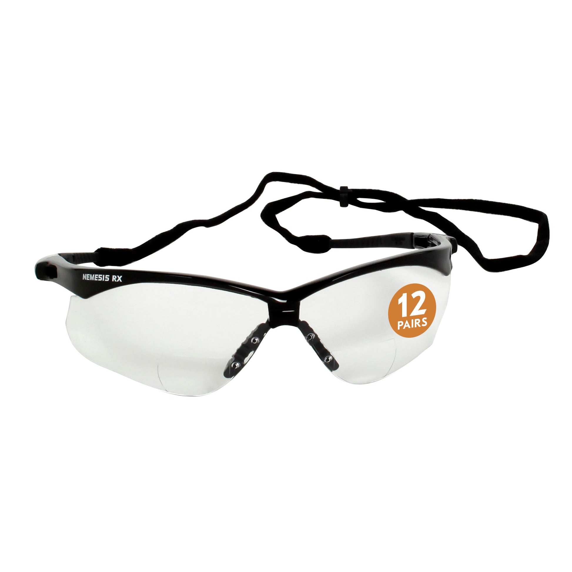 Safety Glasses, Rx Reader, +3.0, Clear Lens, Black Frame, 6/cs (Products cannot be sold on Amazon.com or any other 3rd party site) (US Only)