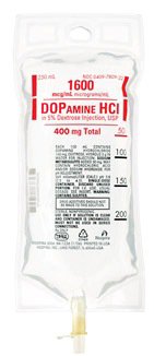 Dopamine Hydrochloride, USP, 800 mg/ 250 ml (3200 mcg/ml), SDV, 12/cs (Rx) (US Only, Excluding IN and ND) (Product is Non-Returnable)
