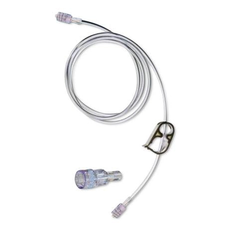 Split Closed Male Connection Set, Includes: Clear 51" Tubing, Bifurcated with (2) Closed Male Luer Lock Valves to Spin Lock Male Luer Connector, Pinch Clamp, DEHP Free, 50/cs (Rx) (Continental US+HI Only)