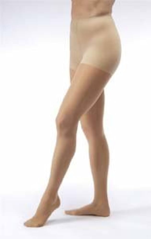 Compression Stocking, Waist High, 20-30 mmHG, Closed Toe, Classic Black, Large (Continental US Only)