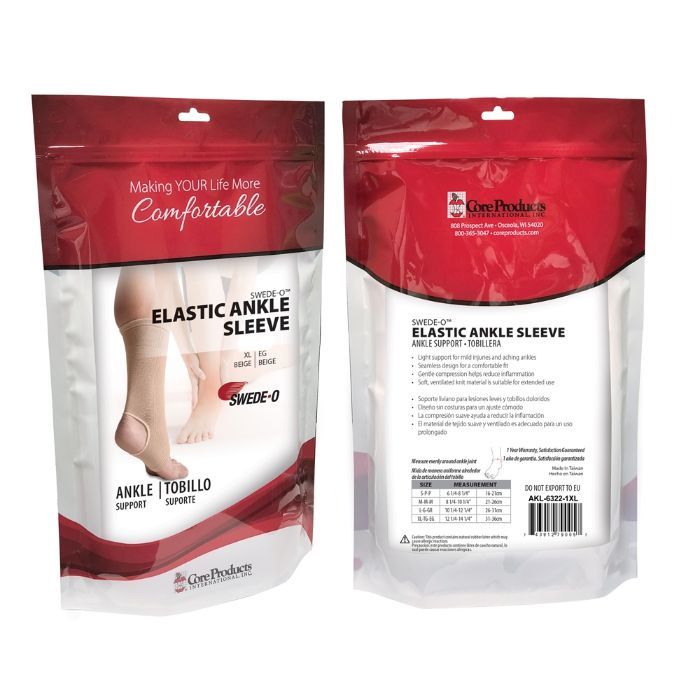 Elastic Ankle Sleeve, Beige, X-Large, 10.5 x 4.75