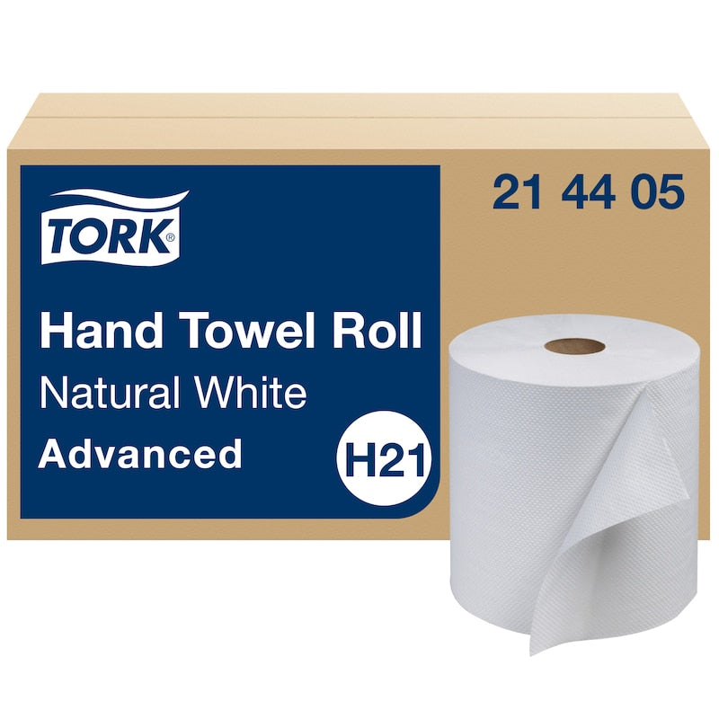 Hand Towel Roll, Advanced, White, 1-Ply, H21, 1000ft, 7.9" x 7.8" x 1.9", 6 rl/cs (55 cs/plt)