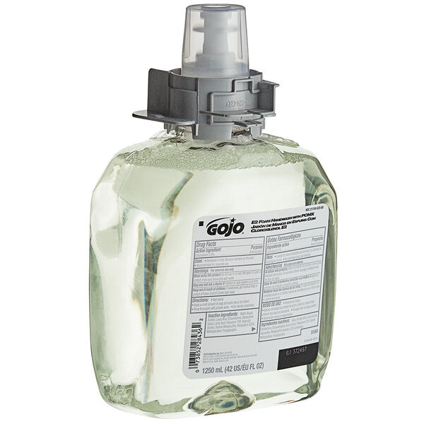 E2 Foam Handwash, with PCMX, Dye-Free, Fragrance-Free, FMX-12, 1250mL, 4/cs
