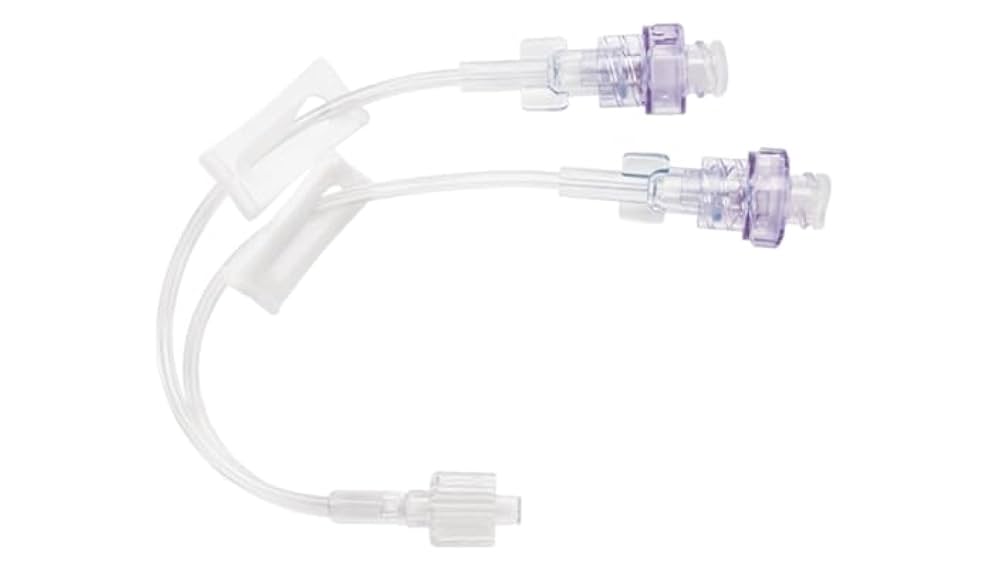Extension, Q-Syte, Luer Access, Split-Septum, 6" Small Bore, Tri-Extension, Spin Nut, 50/cs (Continental US Only) (Drop Ship Requires Pre-Approval)