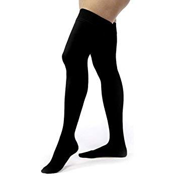 Compression Hose, Thigh High, 30-40 mmHG, Closed Toe, Classic Black, X-Large (Continental US Only)