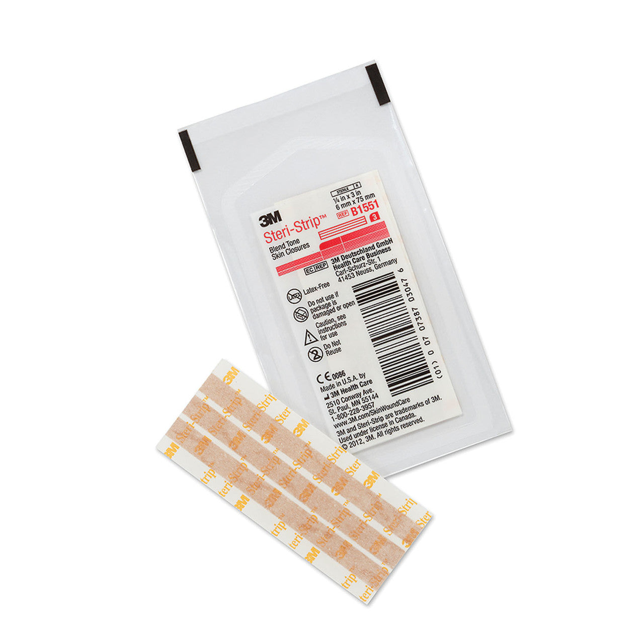 Nexcare Steri-Strip Wound Closure, 1/4" x 4", 30 ct, 12/cs