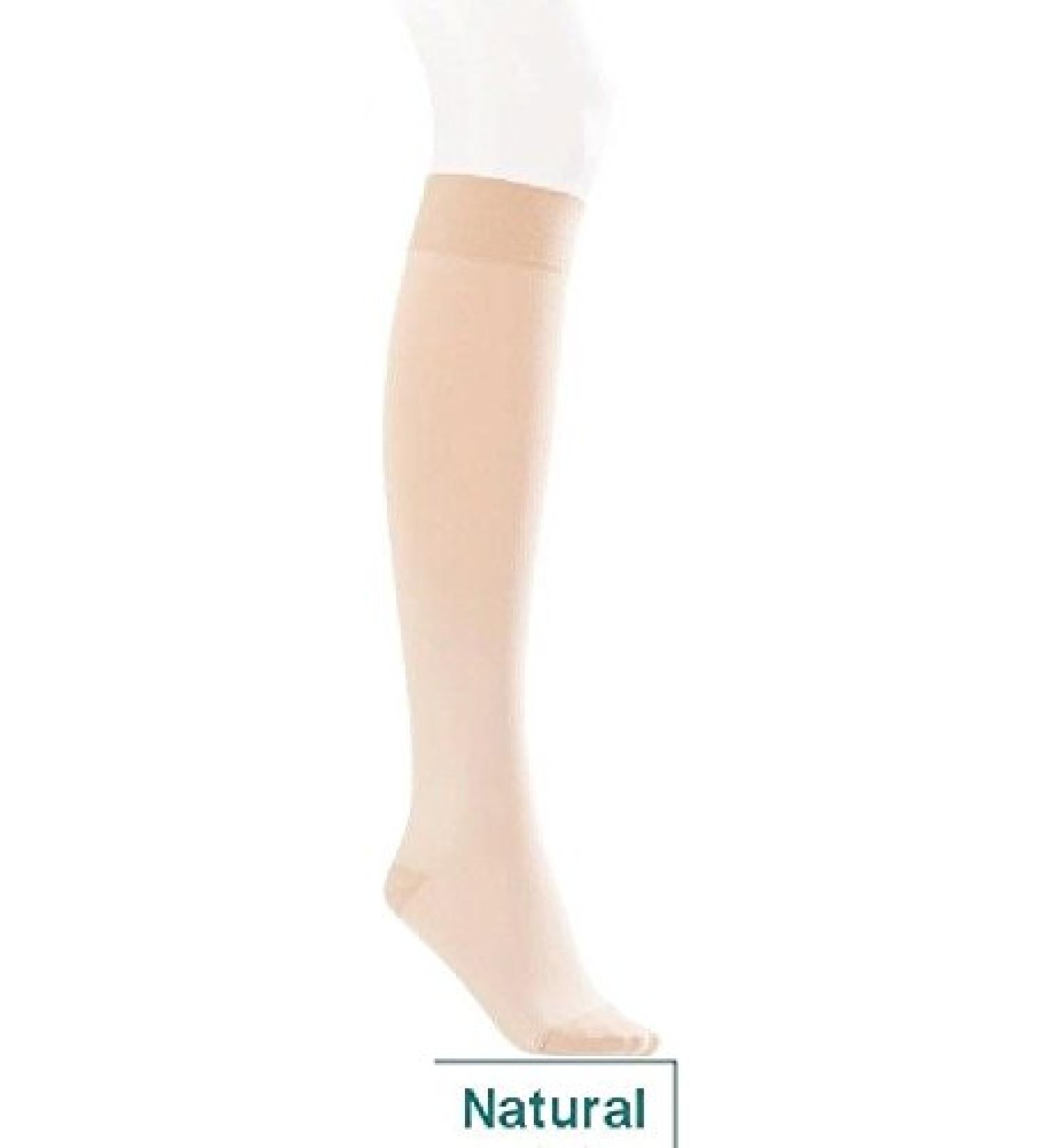 Compression Hose, Knee High, 30-40 mmHG, Closed Toe, Natural, Medium (Continental US Only)