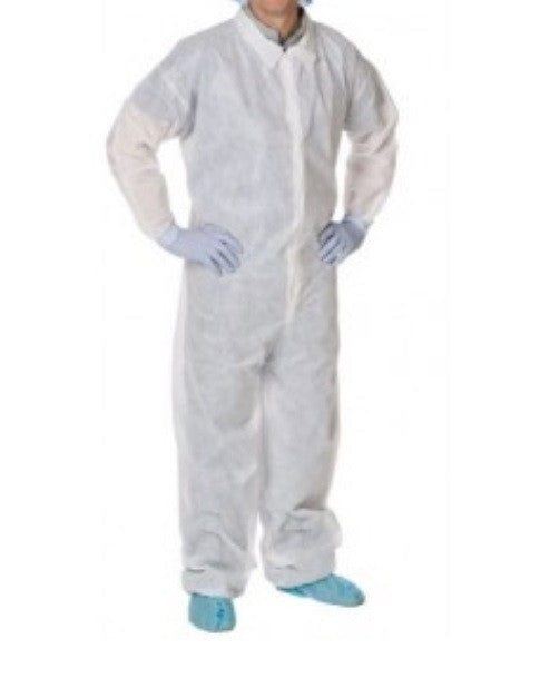 Coveralls, Elastic Cuff/Ankle, Heavy Weight, X-Large, White, 24/cs (Continental US Only) (On Vendor Allocation - Availibility May Be Limited)