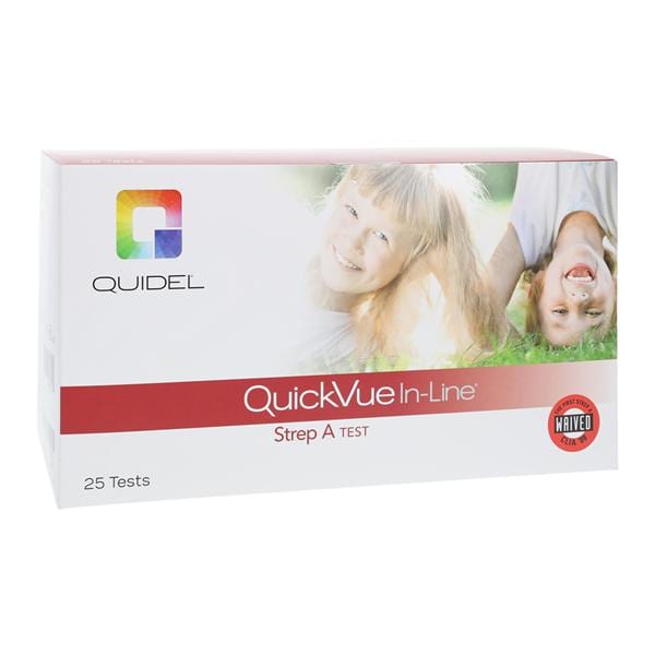 Strep A Test, CLIA Waived, 25 test kit (12/cs, 24 cs/plt) (Continental US Only - including Alaska & Hawaii) (Item is Non-Returnable)