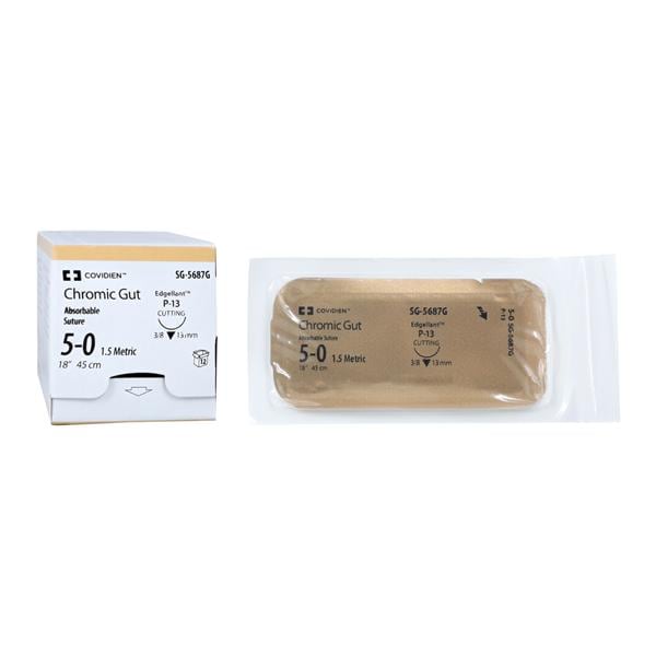 Suture, Premium Reverse Cutting, Size 5-0, 18", Needle P-13, 3/8 Circle, 1 dz/bx (Continental US Only)