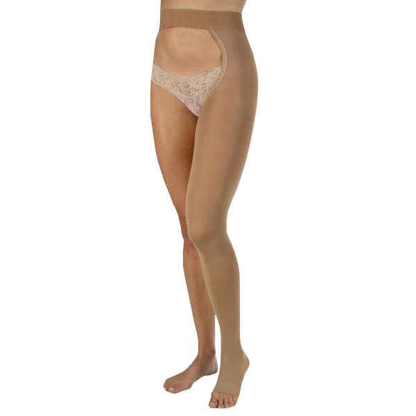 Compression Stockings, Chap Style, 30-40, Open Toe, Right, Beige, Large (Continental US Only)
