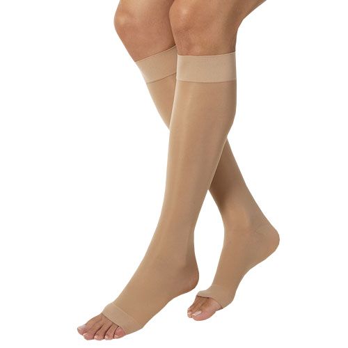 Compression Stocking, Knee High, 15-20 mmHG, Open Toe, Bronze, Small (Continental US Only)