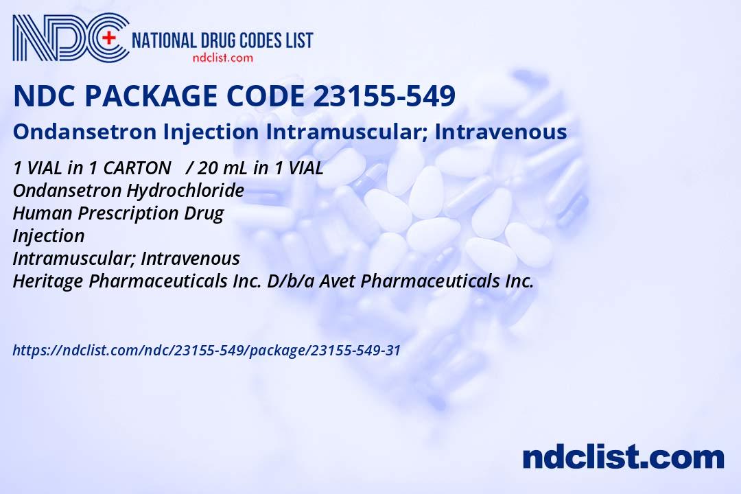 Ondansetron Injection, USP 2 mg/ml, in 20 ml Single-Dose Clear Glass Vial, 1 bottle (Rx) (US Only, Excluding IN and ND) (Product is Non-Returnable) 