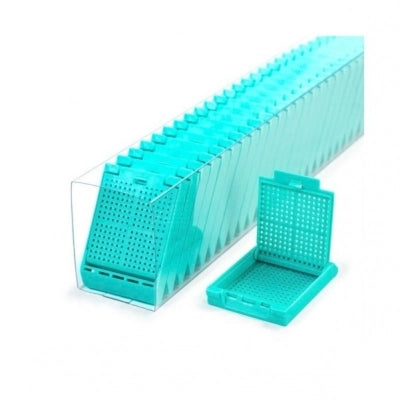 Slimsette Biopsy Cassette, Quickload 45 Angle Stack (Taped), Acetal, Tan, Bulk, 2000/cs